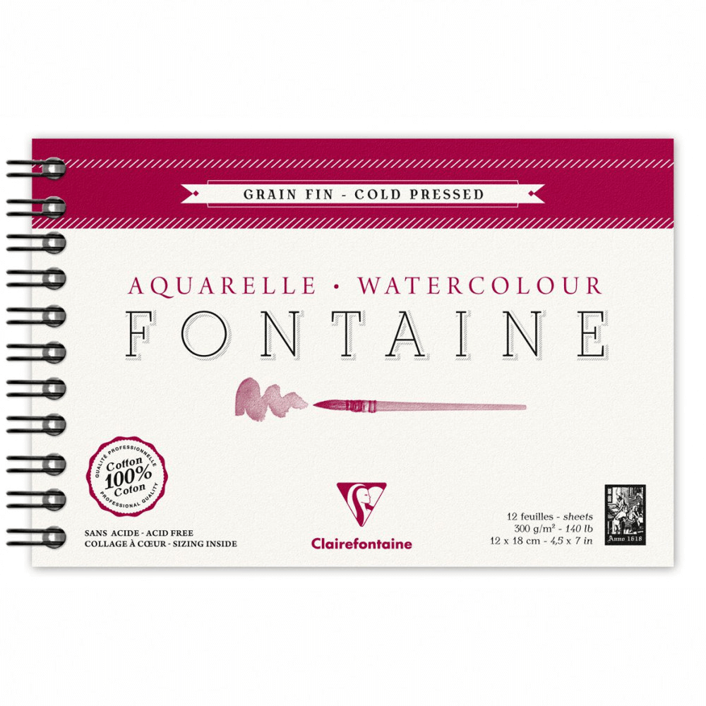 papel para aquarela clairefontaine fontaine 300g